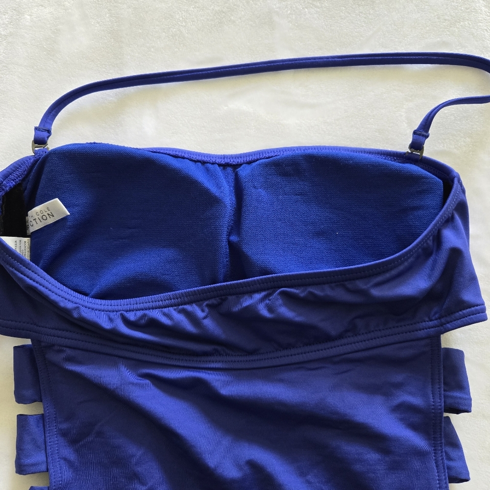 Kenneth Cole Swim Suit Small One Piece‎ Women's Blue Sexy Cutout Beach Pool - Picture 5 of 11